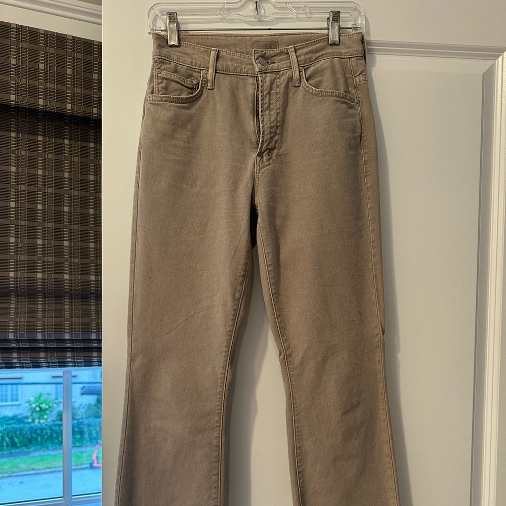 MOTHER Insider Ankle Fray jeans in Chalk it Up